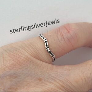 Sterling Silver Bamboo Band Ring, Silver Rings, Tree of Life Ring, Wedding Bands